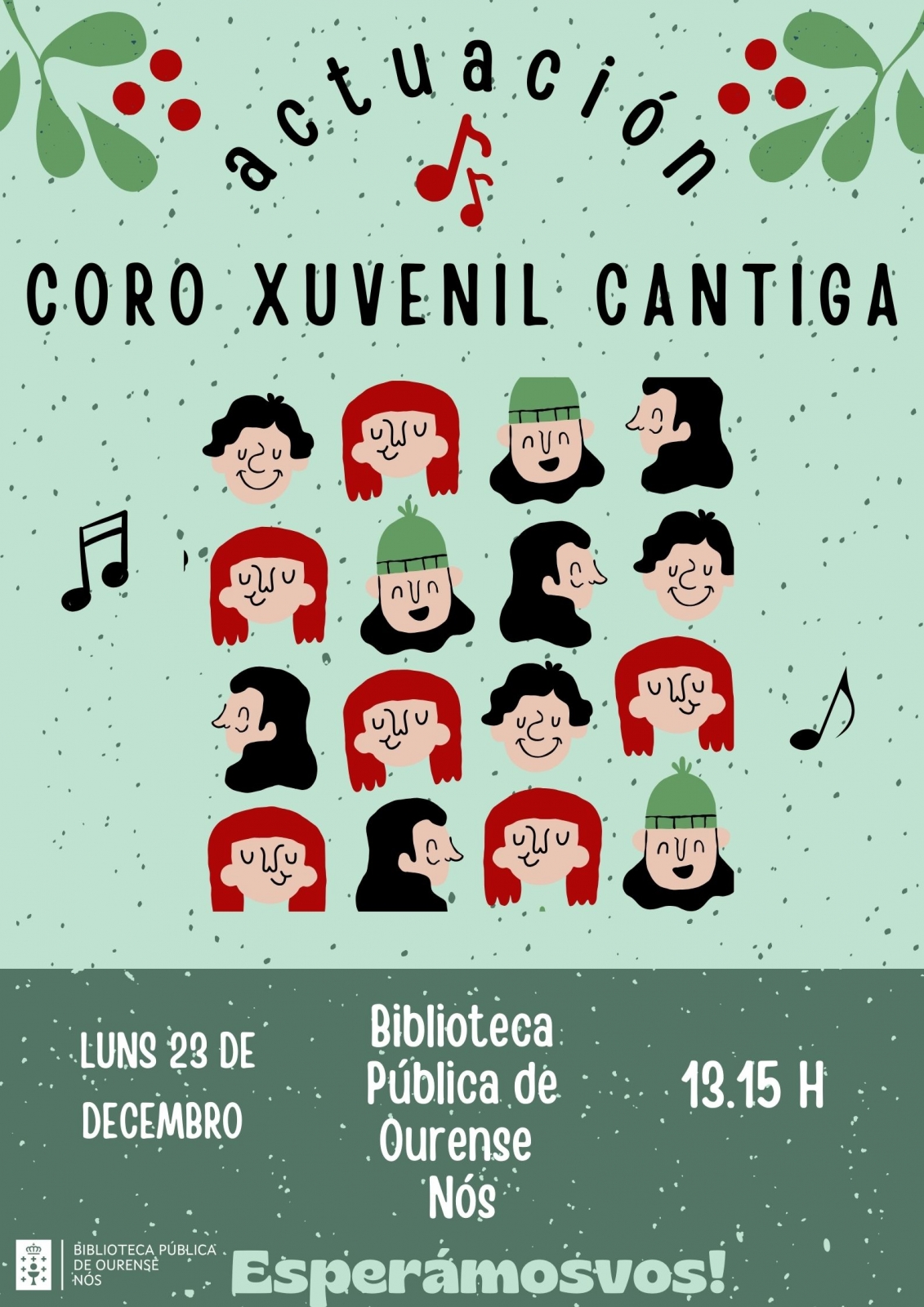 Cartel actuación Coro Cantiga