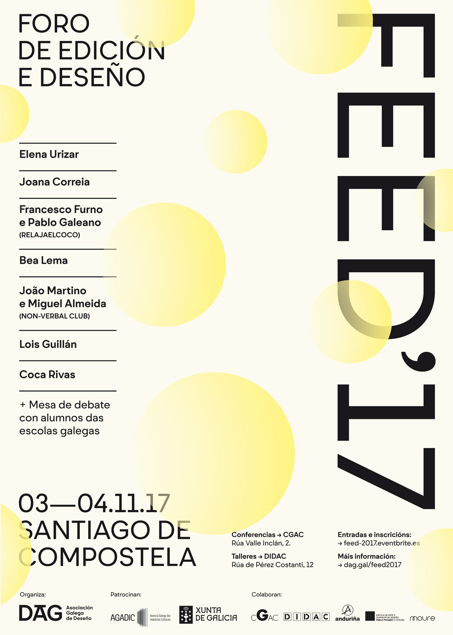 Cartel Foro de Edición e Deseño, FEED 2017