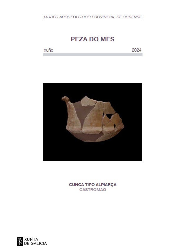 Portada da publicación da Peza do Mes de xuño do Museo Arqueolóxico de Ourense