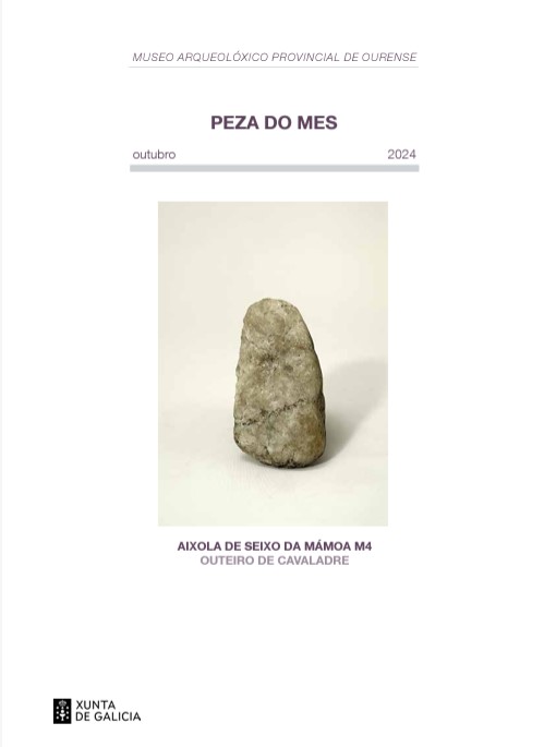 Portada de la publicación de la Pieza del Mes de octubre del Museo Arqueológico de Ourense.