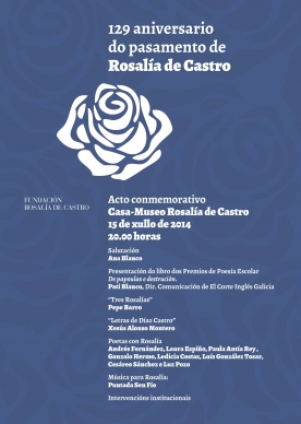 Cartel da homenaxe a Rosalía de Castro