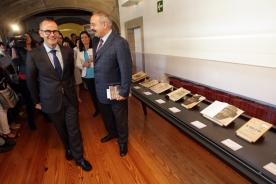 O conselleiro de Cultura, Educación e Ordenación Universitaria, Xesús Vázquez Abad, participou hoxe na inauguración da exposición ‘Outros verbos, novas lecturas: Valle Inclán traducido [1906-1936]’