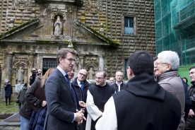 El presidente de la Xunta visitó hoy el Monasterio de Santa María A Real de Oseira