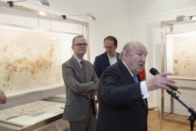 Xesús Vázquez na inauguración da exposición 'Vilardevós'