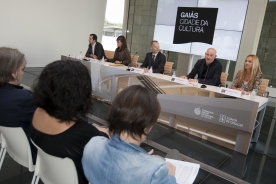 O conselleiro de Cultura na rolda de prensa na que presentou o balance do Womex 2014