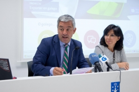 O secretario xeral de Política Lingüística e a directora da Axencia para a Modernización Tecnolóxica de Galicia presentaron hoxe en rolda de prensa o novo Portal da Lingua Galega