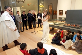 Román Rodríguez no Museo das Peregrinacións e de Santiago