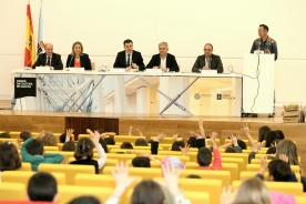 Román Rodríguez participou hoxe na entrega da quinta edición dos premios a curtas de animación en galego deste certame