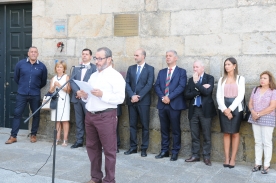 El secretario general de Política Lingüística, Valentín García, participó esta mañana en el acto de entrega del premio 'Celanova, casa de los poetas'