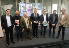 O conselleiro de Cultura, Educación e Ordenación Universitaria, Román Rodríguez, presidiu hoxe na Cidade da Cultura de Galicia o acto de comunicación e entrega dos premios de literatura dramática da Axencia Galega das Industrias Culturais (Agadic)